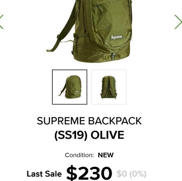 supreme backpack olive